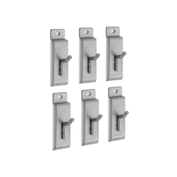 NewAge Products 1 in. Slatwall Accessories Single Hooks (6-Pack)