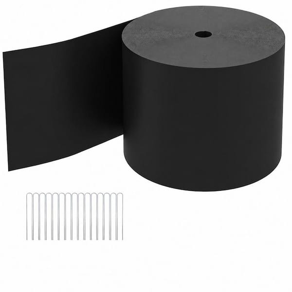 Rubber 50 ft. L x 5 in. H Flexible PVC Landscape Edging Weed