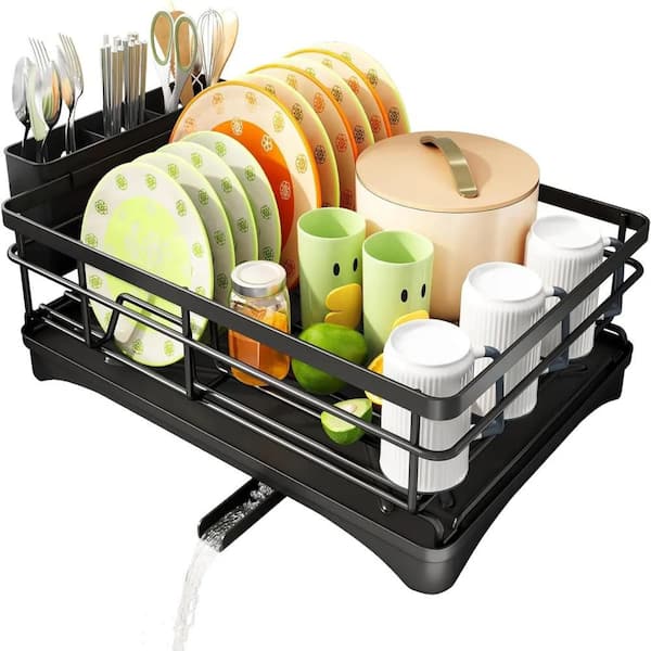 Stainless Steel Detachable Dish Racks with Drainboard for Kitchen Counter