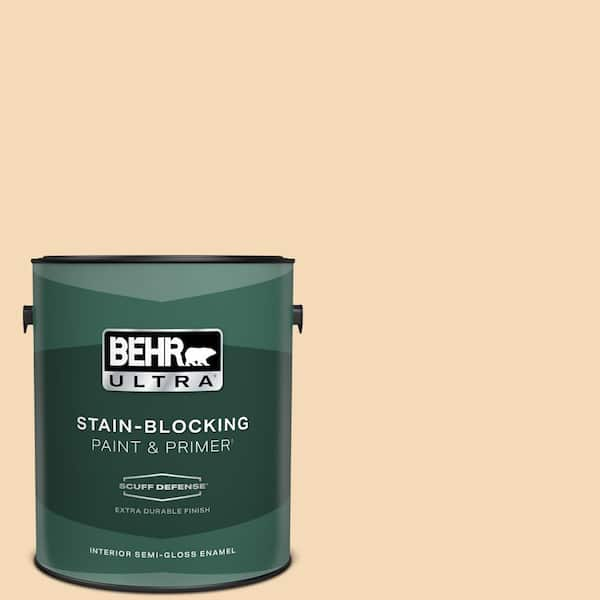 BEHR ULTRA 1 gal. #M250-2 Golden Pastel Extra Durable Semi-Gloss Enamel Interior Paint & Primer