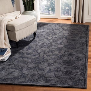 Antiquity Gray/Multi 6 ft. x 6 ft. Square Floral Area Rug