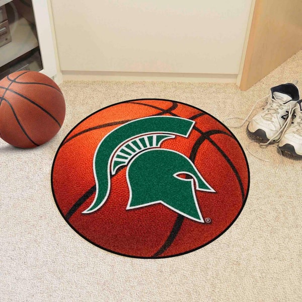 NCAA Michigan State University Orange 2 ft. x 2 ft. Round Area Rug