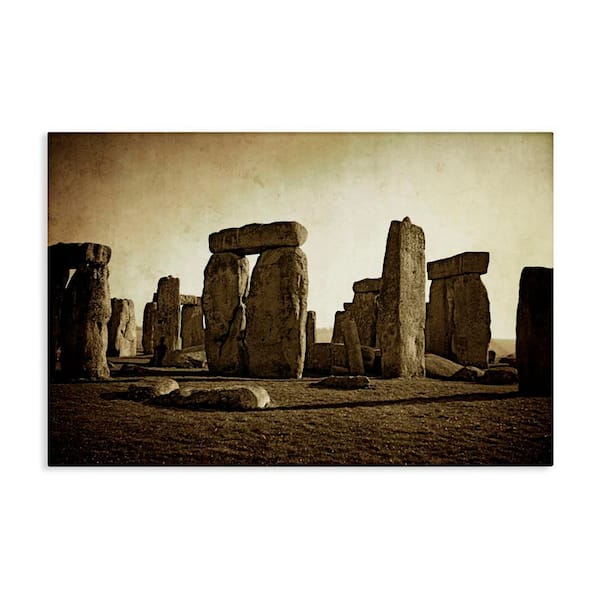 Stupell Industries Distant Stonehenge Sepia by Graffi tee Studios Unframed Nature Graphic Art Print 30 in. x 45 in.
