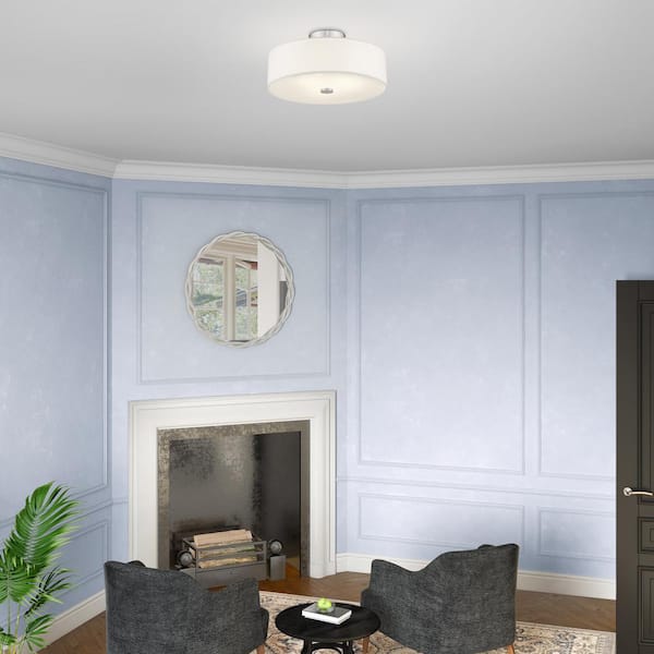 AVIANCE LIGHTING Mercury 3 Light Brushed Nickel Flush Mount AVIANCE LIGHTING Mercury 3 Light Brushed Nickel Flush Mount