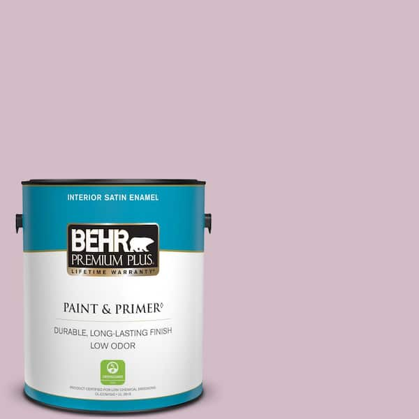 BEHR PREMIUM PLUS 1 gal. #T12-16 Queens Tart Satin Enamel Low Odor Interior Paint & Primer