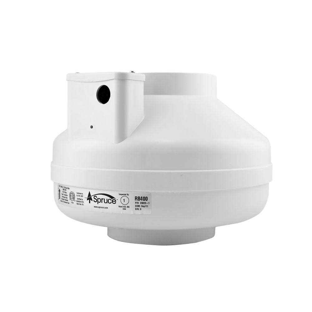 Spruce RB400 491 CFM 8 in. Inlet and Outlet Inline Ventilation Fan