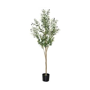 Afoxsos 7 ft. Artificial Olive Tree Indoor Decor Realistic Tall Silk ...