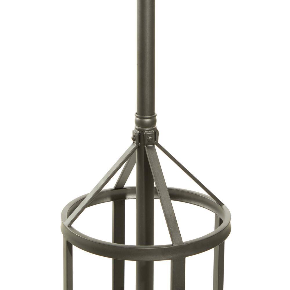 Black Fir Wood and Metal Industrial Coat Stand
