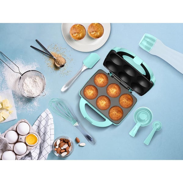 HOLSTEIN HOUSEWARES FUN 6-Count Mint Nonstick Cupcake Maker with  Accessories HF-09013I-BU - The Home Depot