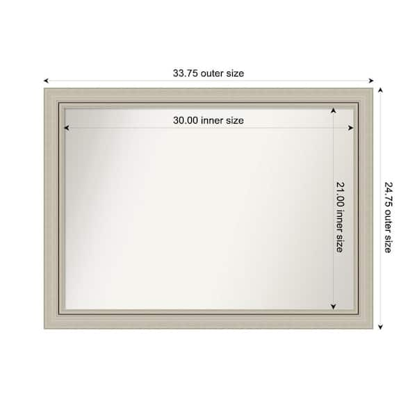 Amanti Art Romano Silver Narrow 33.75 in. x 24.75 in. Custom Non ...