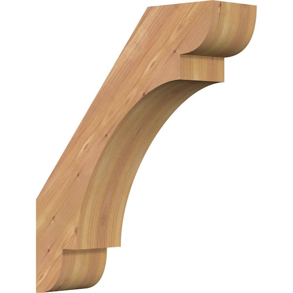Ekena Millwork 5 1/2"W x 20"D x 24"H Olympic Smooth Knee Brace, Western Red Cedar