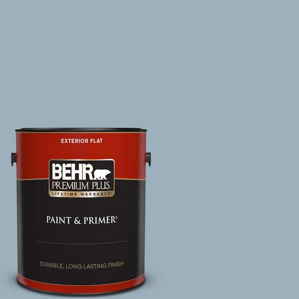 BEHR PREMIUM PLUS 1 gal. Home Decorators Collection #HDC-CT-24 Rainy Sidewalk Flat Exterior Paint & Primer