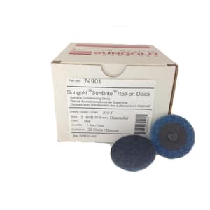 2 in. Blue Very-Fine Non Woven Surface Conditioning Type R Quick Change Discs (25-Box)