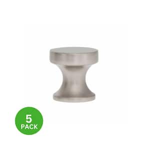 5-Pack High Desert 1 in. (25 mm) Classic Satin Nickel Round Cabinet Knob
