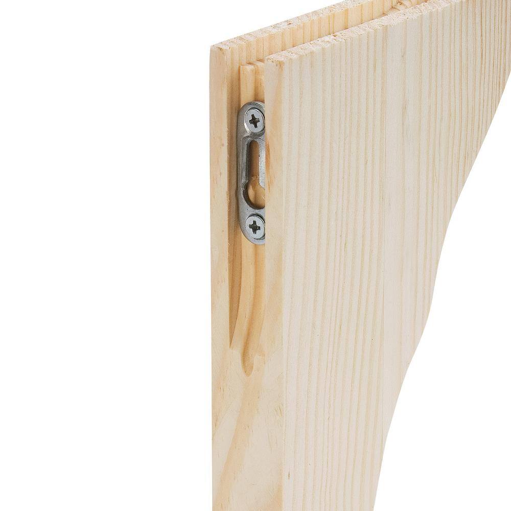Satin Finish Pine Wall Mount Bracket 5 in.