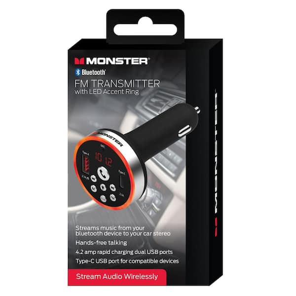 Monster Bluetooth FM Transmitter with LED Accent Ring