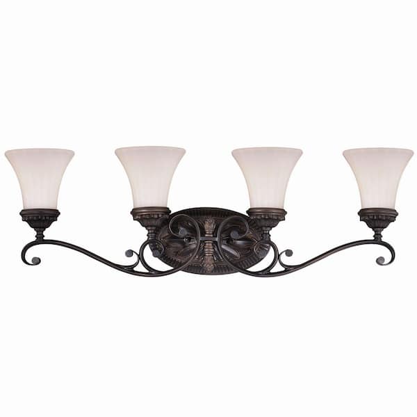 Avenant 33.5 in. W 4 -Light Bronze Bathroom Vanity -Light Fixture