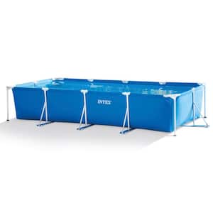 14.75 ft. x 7.3 ft. x 33 in. Rectangular Frame Above Ground Swimming Pool, Blue