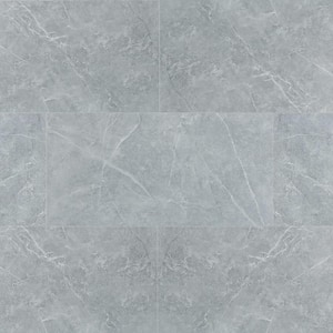 6 MIL x 12 in. W x 24 in. L Peel and Stick Flooring Tile, Water Resistant Vinyl Tile Flooring, Gray (60 sq. ft./box)