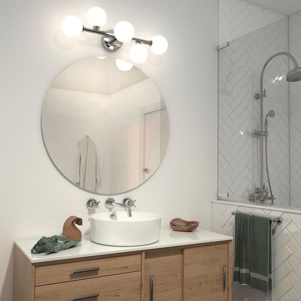 Artika Bloom 27 in. 5-Light Chrome LED Vanity Light Bar