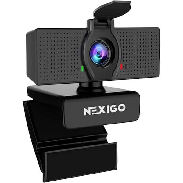 Etokfoks 1080P USB Webcam with Microphone in Black (1-Pack)