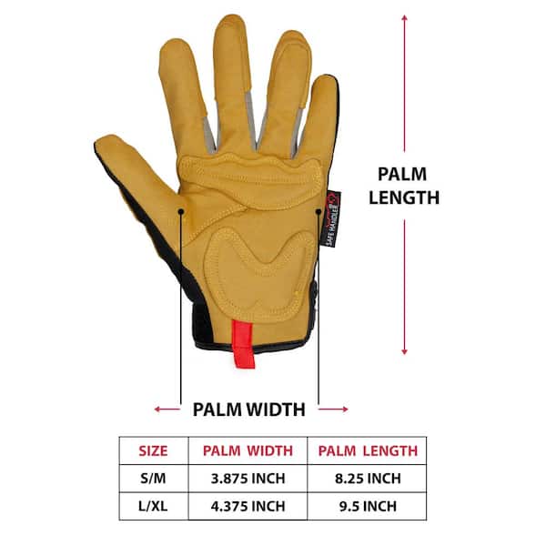 Safe Handler Large/X-Large, Tough Pro Grip Gloves, Knuckle Guard, Thick  Protection, Non-Slip Rough Grip (2-Pairs) BLSH-HDSRG-15-LXL-2 - The Home  Depot