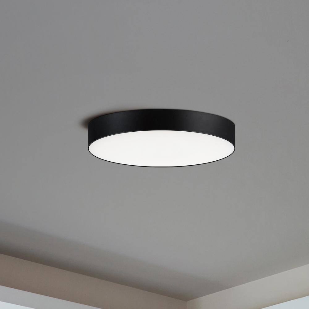 Black Aluminum LED Flush Mount Ceiling Light