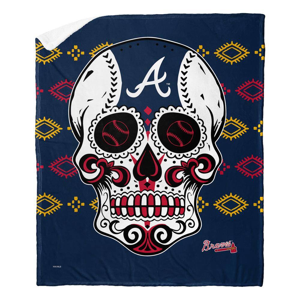 MLB Braves Candy Skull Silk Touch Sherpa Multicolor Throw price history on PriceWatchPro