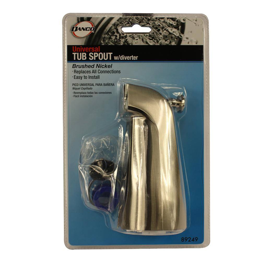 Brushed Nickel Universal Tub Spout with Diverter