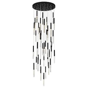 Dragonswatch 45-Light Integrated LED Chandelier with Black Finish