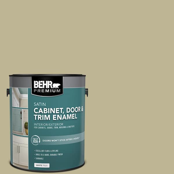 1 gal. #MQ6-30 Bamboo Shoot Satin Enamel Interior/Exterior Cabinet, Door & Trim Paint