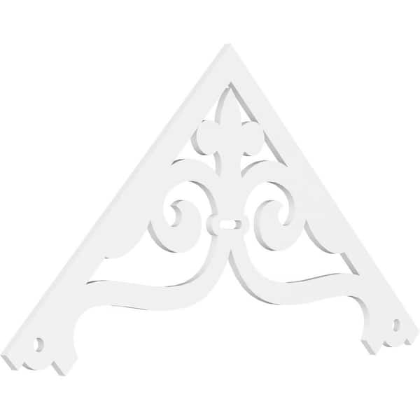 Ekena Millwork 1 in. x 72 in. x 36 in. (12/12) Pitch Finley Gable Pediment Architectural Grade PVC Moulding