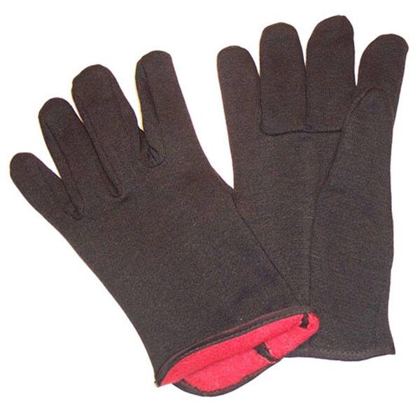 Elisanliving 48 Pairs Cotton Jersey Work Gloves - 8 Oz, Large, Dark Brown (4 Dozen Pack)