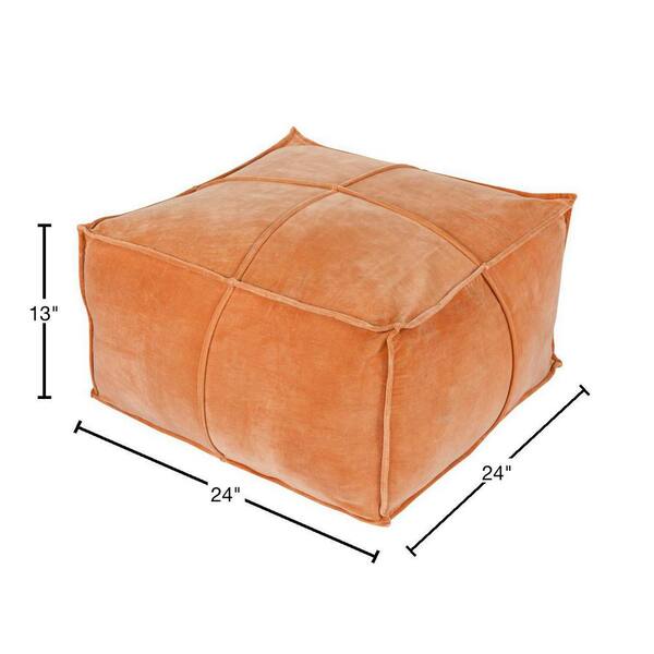 Round Faux Leather Collapsible Ottoman Pouf with Storage (No Filler)  NY1202T - The Home Depot