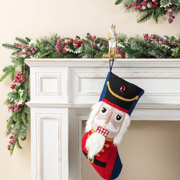 21 in. Hooked Nutcracker Stocking