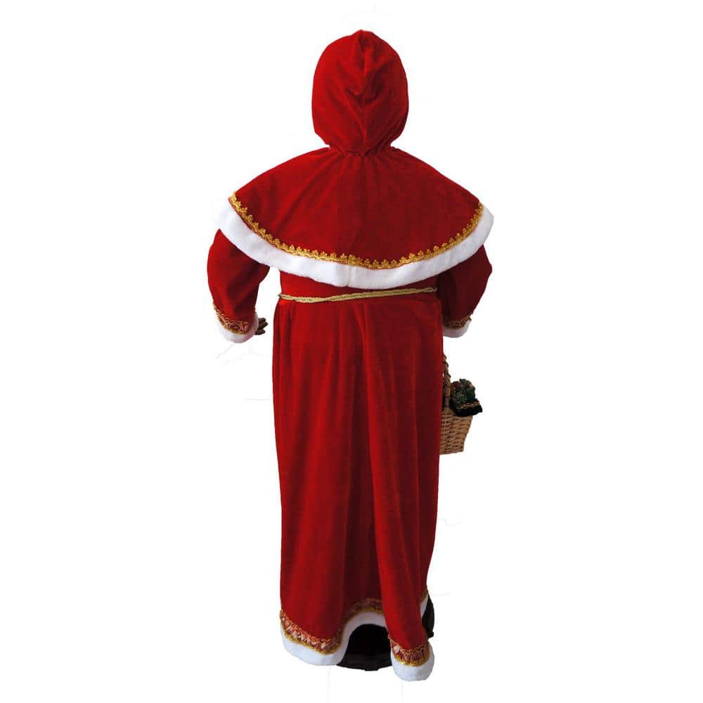 58-Inch Red and White Resin Dancing Mrs. Claus Figurine