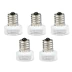 Adamax Candelabra to Standard Base (E12 to E26) Light Bulb Adapter A1226E -  The Home Depot