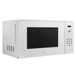 20.56 in. 1.1 cu. ft. Countertop Microwave in White with Auto Cook, Express Cook, Child Safety Lock