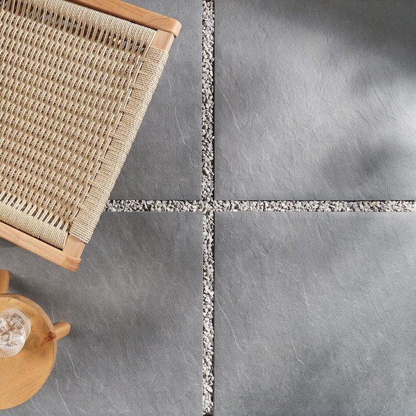 Ridge Bluestone Blue Select 24 in. x 24 in. Textured Matte Porcelain Floor Paver Tile (7.75 sq. ft. / Case)