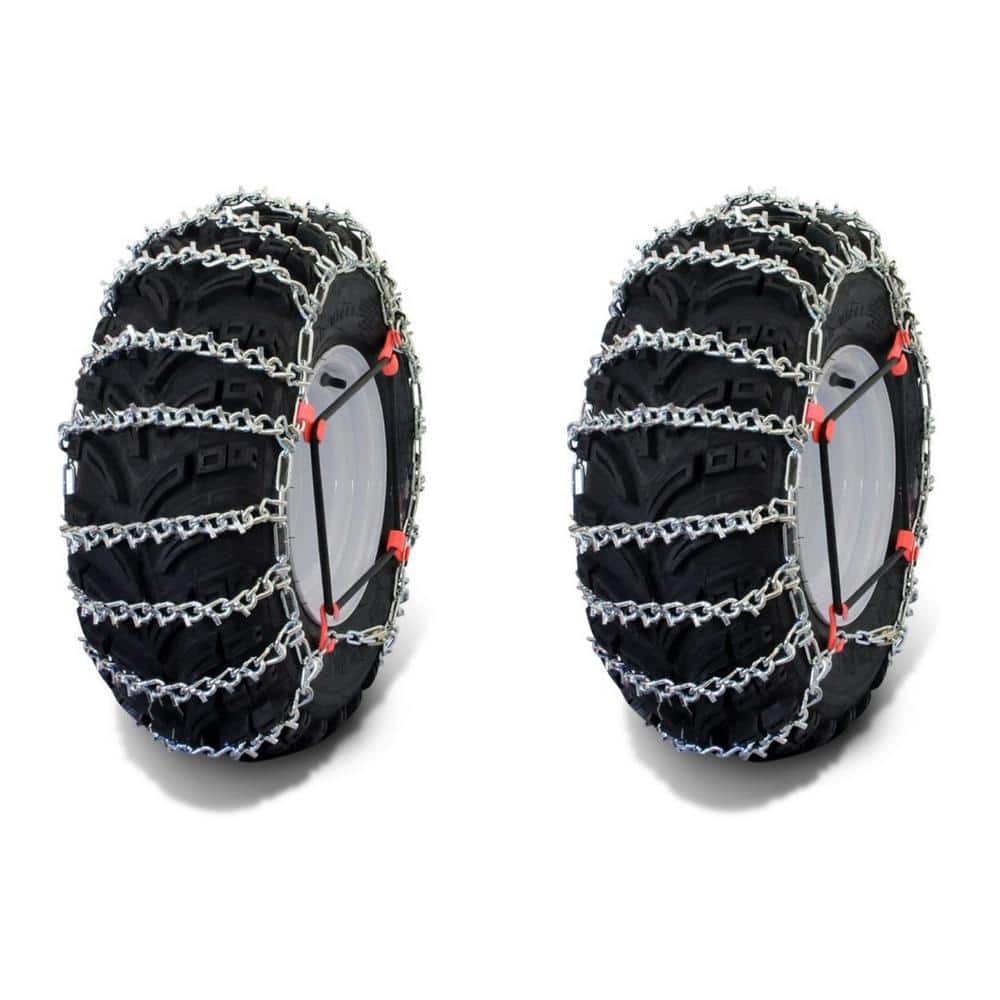 2-Link Tire Chains & Tensioners For Kubota Tractor 26x12x12 & 25x10x12 Tires - Zinc Plated 5 thumbnail image