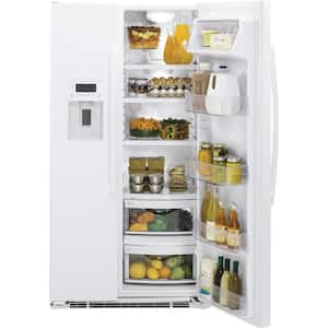 21.9 cu. ft. Side by Side Refrigerator in White, Counter Depth