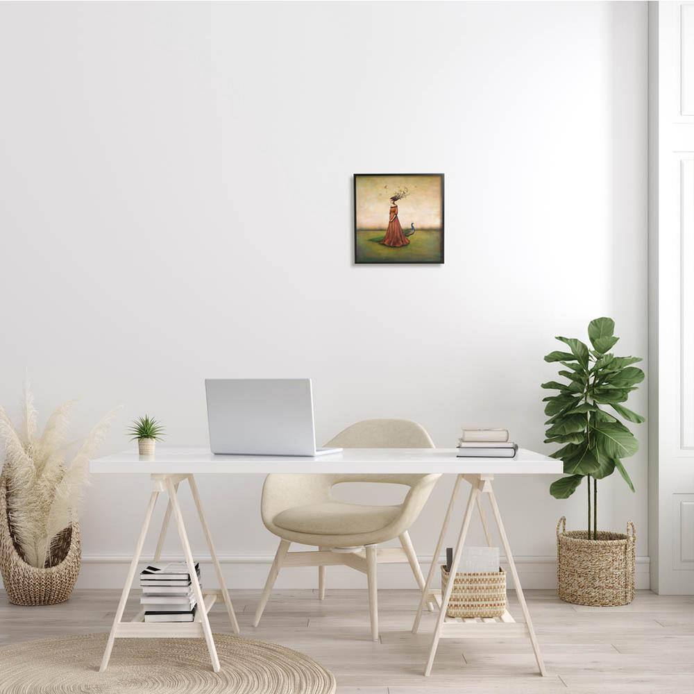 Beauty and Birds in Her Hair Abstract Canvas Art