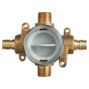 Flash Shower Rough-In Valve with PEX Inlets/Universal Outlets for Cold Expansion System