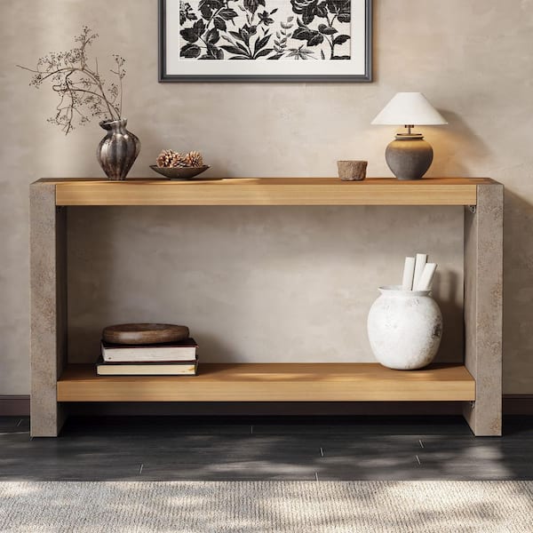 CHRISTOPHER KNIGHT HOME Jesse Vintage 59 in. Brown Rectangle MDF