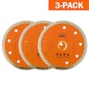 Grip Tight Tools 16 in. Classic Plus - Laser Welded Turbo Segmented Diamond Blade - Multi-Purpose (3-pack) B15316-3