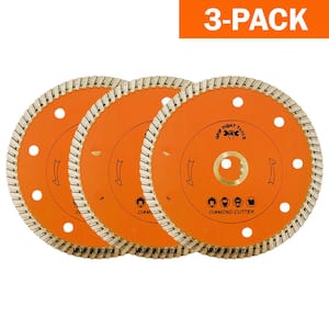 4 in. Classic Turbo Cut Diamond Blade for Cutting Granite, Marble, Concrete, Stone, Brick and Masonry (3-Pack)