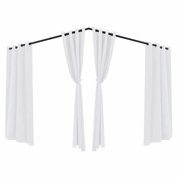 White Outdoor Sheer Curtains Waterproof 54x84 Inch for Patio Living Room Bedroom Porch 2-Panel Set
