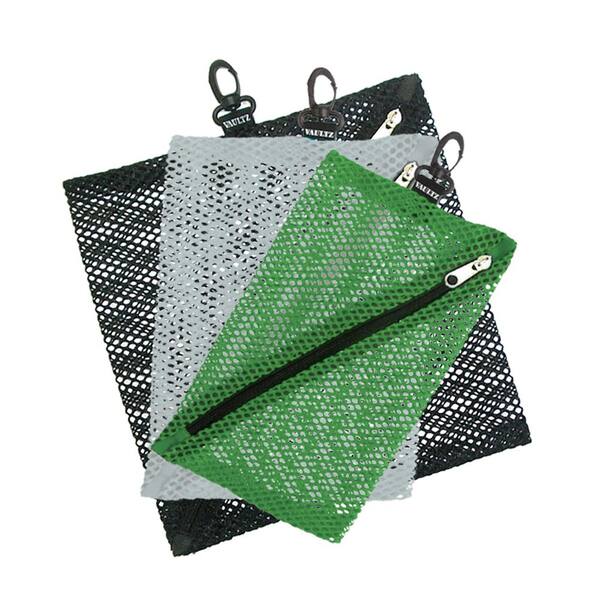 Vaultz Mesh Outdoor Storage Bag in Gray, Green and Black (Pack of 3)