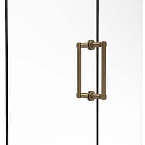 Contemporary 8 in. Back to Back Shower Door Pull in Brushed Bronze