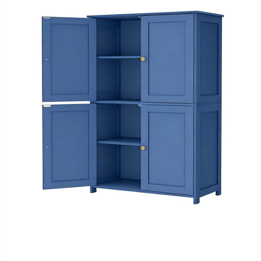 23.6 in. W x 42.7 in. H Tall Rectangular Blue Wood Freestanding Medicine Cabinet without Mirror with Adjustable Shelves price history on PriceWatchPro